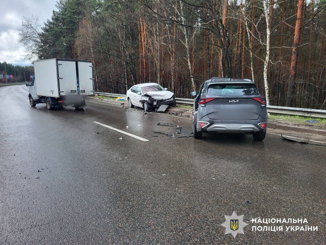 Skoda врізалась у відбійник — ДТП трапилася на Вишгородщині
